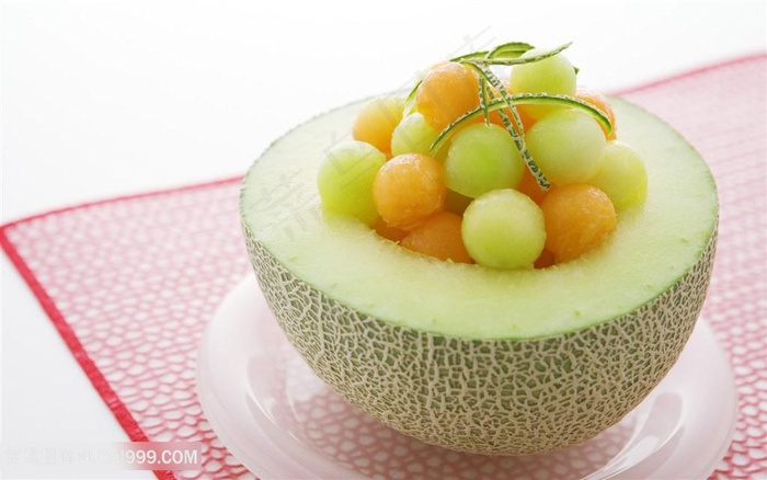 新鲜的水果哈密瓜图片