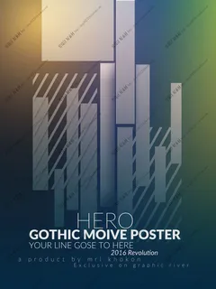 科技感多边形海报模板 科技感多边形海报模板