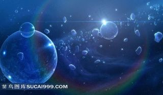 蓝色太空宇宙背景