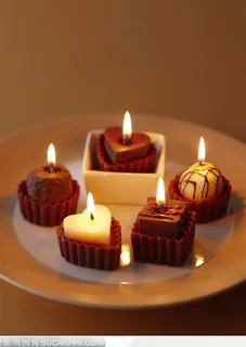 西式糕点-点燃的巧克力蜡烛