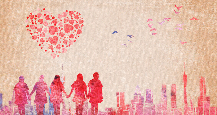 红色公益爱心慈善活动宣传海报展板背景图片PSD分层设计素材模板