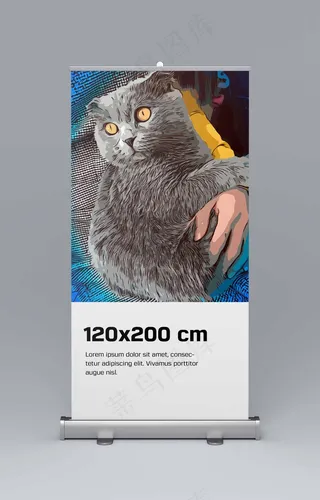 易拉宝样机 易拉宝效果图