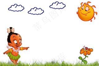 卡通人物相框素材图片