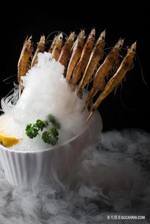 冷鲜基围虾火锅配菜图片