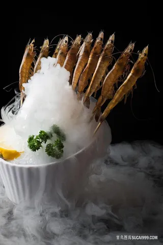 冷鲜基围虾火锅配菜图片