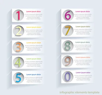 免抠多彩数字横幅