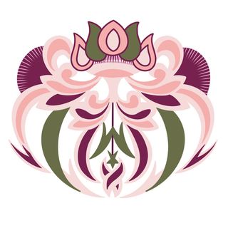 复古中国风国潮敦煌花纹花草插画手绘装饰小元素PSD素材