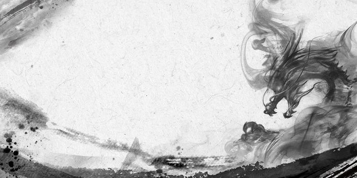 中国风传统水墨古风古典展板边框工笔画PS海报背景平面设计素材