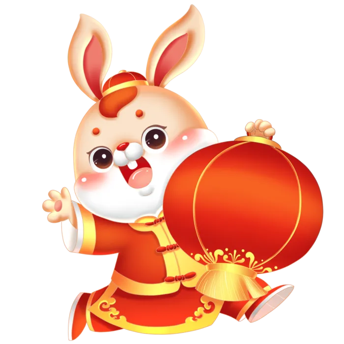 兔子红灯笼-新年春节新春喜庆