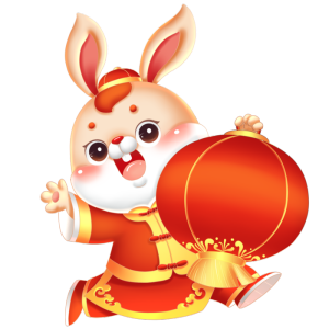 兔子红灯笼-新年春节新春喜庆
