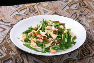 鲜韭炒贝尖-福源菜馆