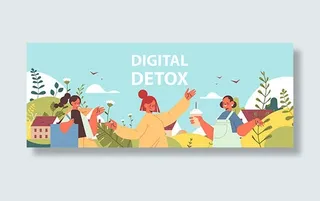 扁平化人物插画