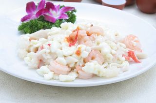 鱼籽蛋白炒海鲜 46元 (2)