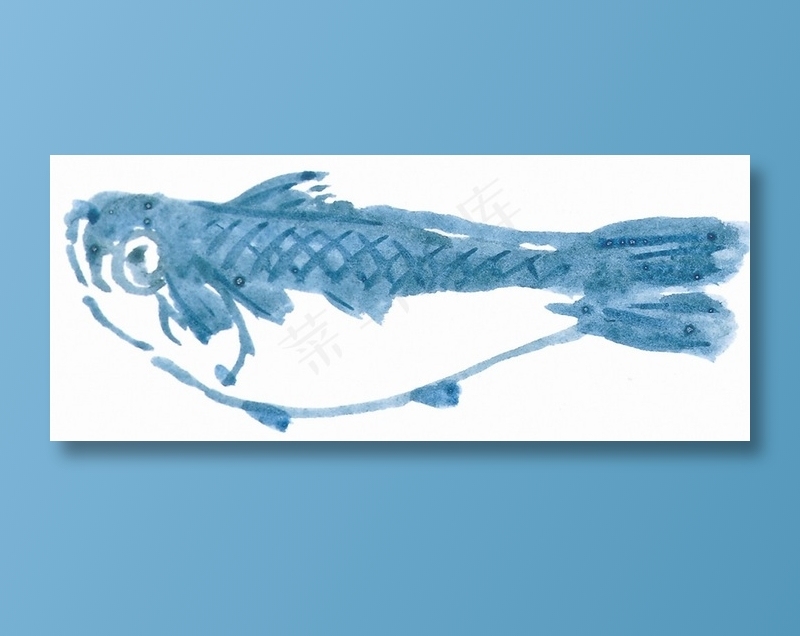 国画鱼虾蟹龟工笔美图素材