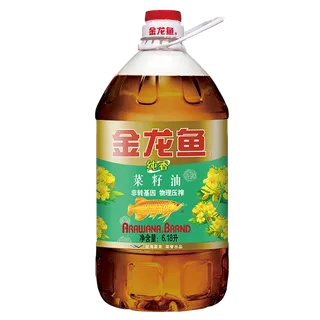 金龙鱼菜籽油6.18升超市商品白底图免抠实物摄影png格式图片透明底