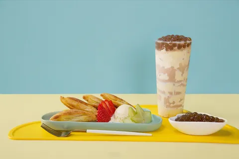 奶茶照片拍摄果汁珍珠奶昔