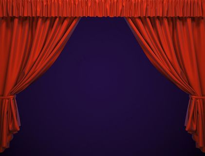 红色拉开的帷幕高清图片