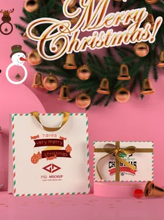 圣诞场景礼物PSD素材