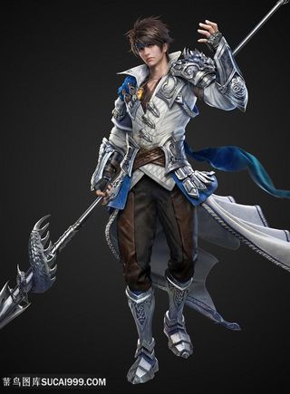 盔甲武士插画图片