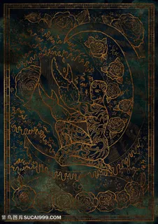 天蝎座复古金属十二星座底纹背景图片