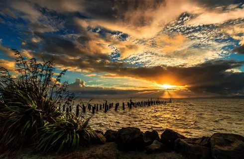 美丽的夕阳海景摄影高清图片 美丽的夕阳海景摄影高清图片