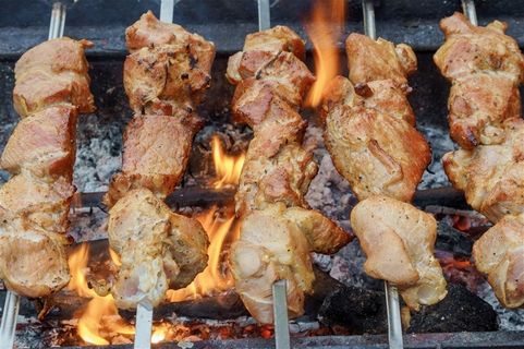 美味的孜然烤羊肉高清摄影图片