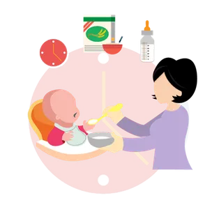 母亲育婴师喂养婴儿插图