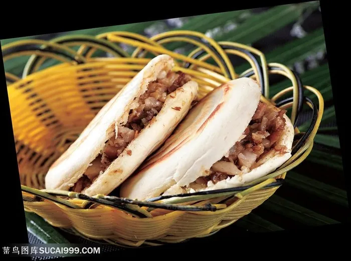 腊汁肉夹馍的美食图片
