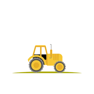 黄色拖拉机现代农业