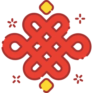 红色春节装饰中国结