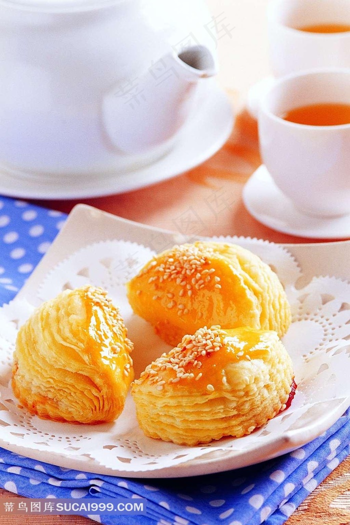 金黄色美味点心