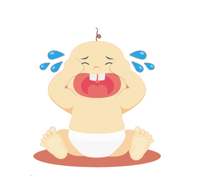 哭泣孩子简笔