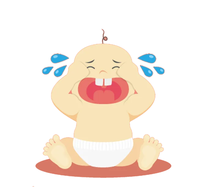 哭泣孩子简笔