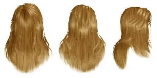 假发 PNG免抠(2466x1231)