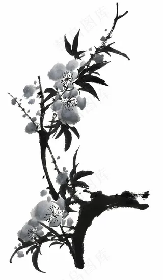水墨梅花图片素材合辑八