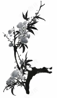 水墨梅花图片素材合辑八 水墨梅花图片素材合辑八