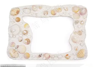 相框边框-贝壳组成的相框