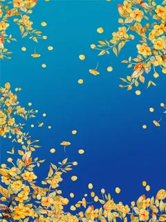 桂花背景桂花赏花海报