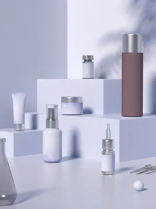 VI样机贴图化妆品包装logo样机