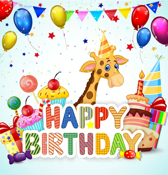 设计儿童生日背景eps,ai矢量模版下载