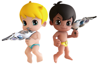 海尔兄弟3D拿武器版 免抠图