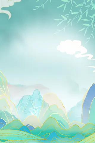 中式古典国潮来袭海报展板宣传背景图PSD设计PS模板素材