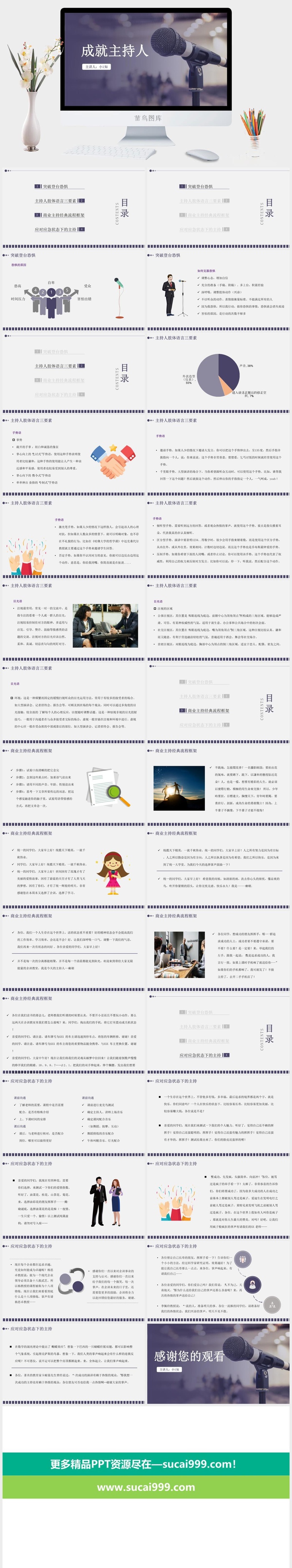 主持人入门培训班培训PPT模板