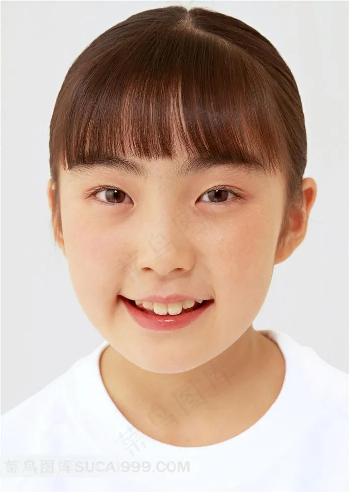 女孩面部摄影素材