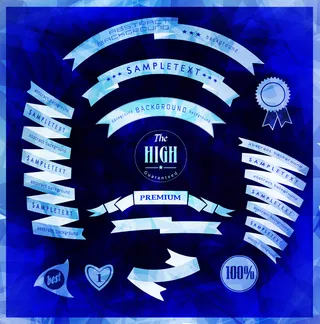 免抠多边形标签矢量