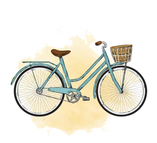 自行车绿色卡通