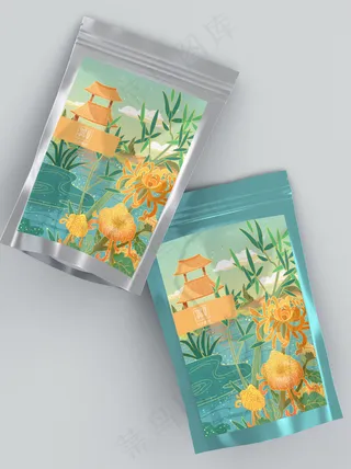 国潮风中式文创面膜智能样机