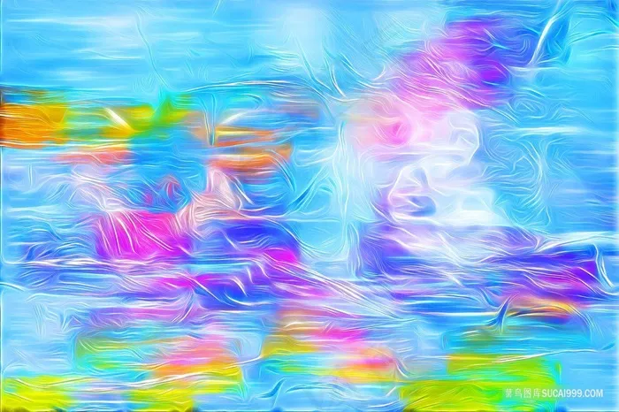 鲜艳的抽象炫彩渐变油纸质感背景