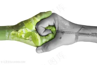 创意节能环保元素广告高清图