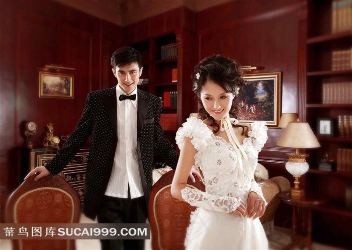 高档复古浪漫情侣婚纱照